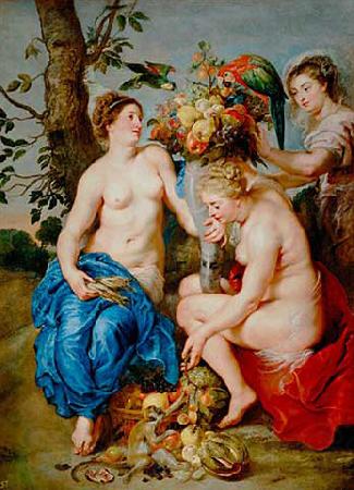 Peter Paul Rubens Ceres mit zwei Nymphen Spain oil painting art